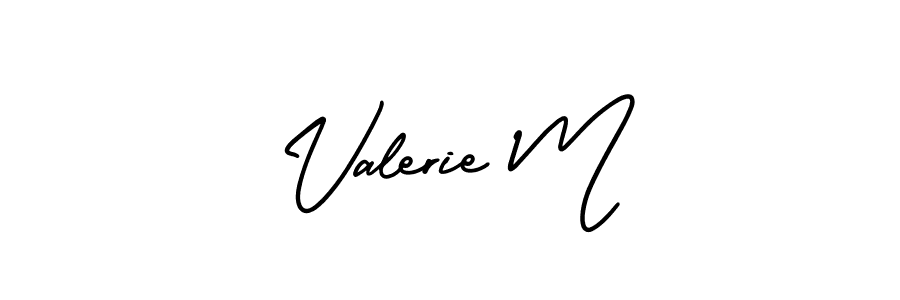 How to Draw Valerie M signature style? AmerikaSignatureDemo-Regular is a latest design signature styles for name Valerie M. Valerie M signature style 3 images and pictures png