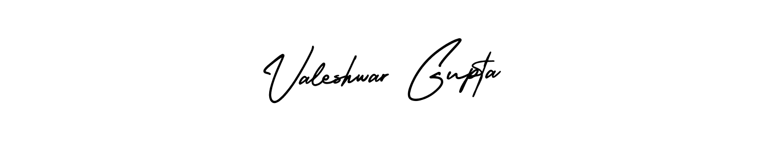 How to make Valeshwar Gupta name signature. Use AmerikaSignatureDemo-Regular style for creating short signs online. This is the latest handwritten sign. Valeshwar Gupta signature style 3 images and pictures png