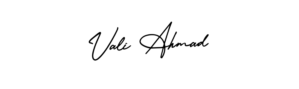 How to Draw Vali Ahmad signature style? AmerikaSignatureDemo-Regular is a latest design signature styles for name Vali Ahmad. Vali Ahmad signature style 3 images and pictures png