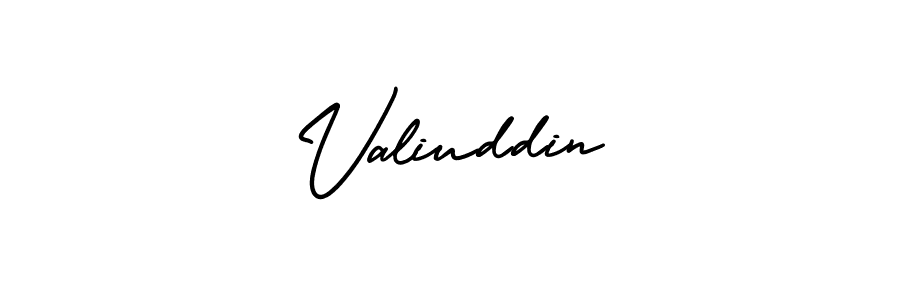 if you are searching for the best signature style for your name Valiuddin. so please give up your signature search. here we have designed multiple signature styles  using AmerikaSignatureDemo-Regular. Valiuddin signature style 3 images and pictures png