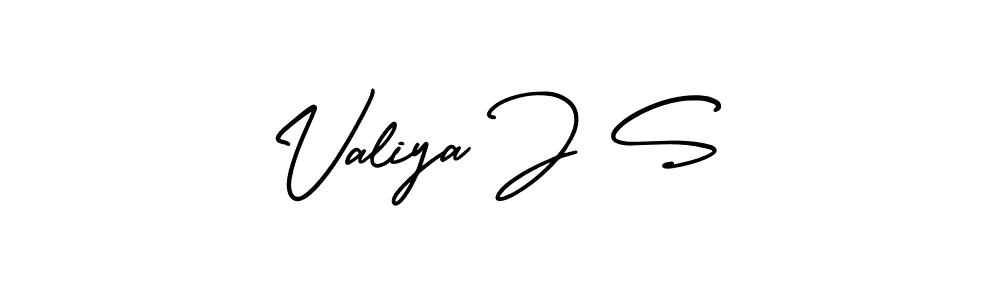 Make a beautiful signature design for name Valiya J S. Use this online signature maker to create a handwritten signature for free. Valiya J S signature style 3 images and pictures png