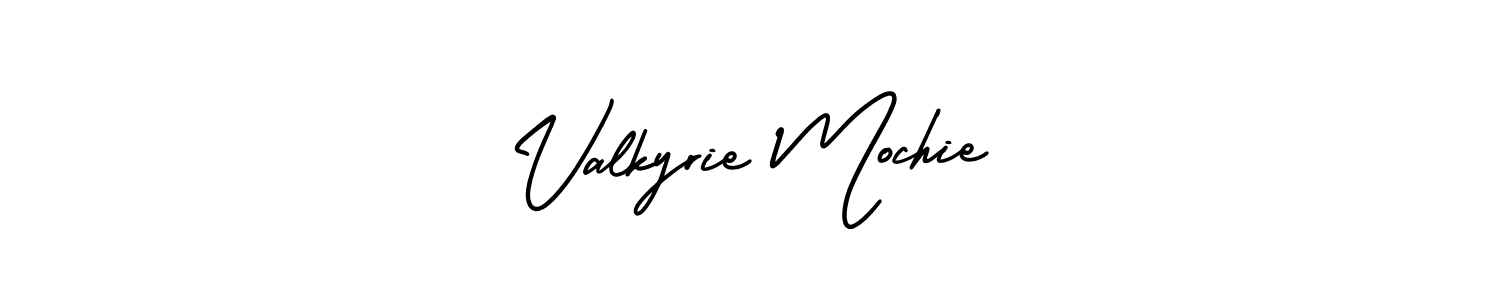 Make a beautiful signature design for name Valkyrie Mochie. With this signature (AmerikaSignatureDemo-Regular) style, you can create a handwritten signature for free. Valkyrie Mochie signature style 3 images and pictures png