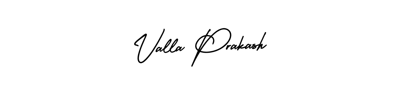 Valla Prakash stylish signature style. Best Handwritten Sign (AmerikaSignatureDemo-Regular) for my name. Handwritten Signature Collection Ideas for my name Valla Prakash. Valla Prakash signature style 3 images and pictures png