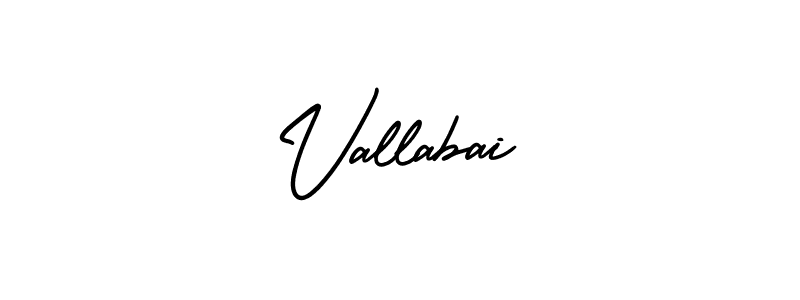 Vallabai stylish signature style. Best Handwritten Sign (AmerikaSignatureDemo-Regular) for my name. Handwritten Signature Collection Ideas for my name Vallabai. Vallabai signature style 3 images and pictures png