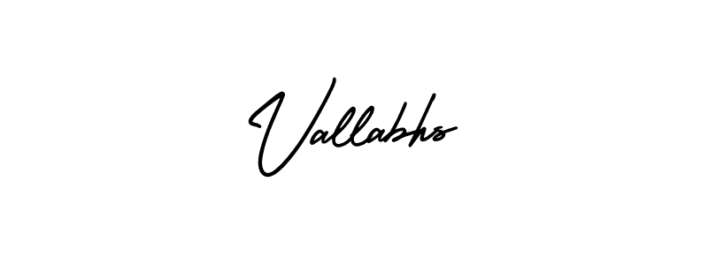 Design your own signature with our free online signature maker. With this signature software, you can create a handwritten (AmerikaSignatureDemo-Regular) signature for name Vallabhs. Vallabhs signature style 3 images and pictures png