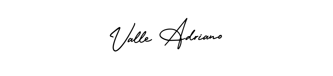 It looks lik you need a new signature style for name Valle Adriano. Design unique handwritten (AmerikaSignatureDemo-Regular) signature with our free signature maker in just a few clicks. Valle Adriano signature style 3 images and pictures png