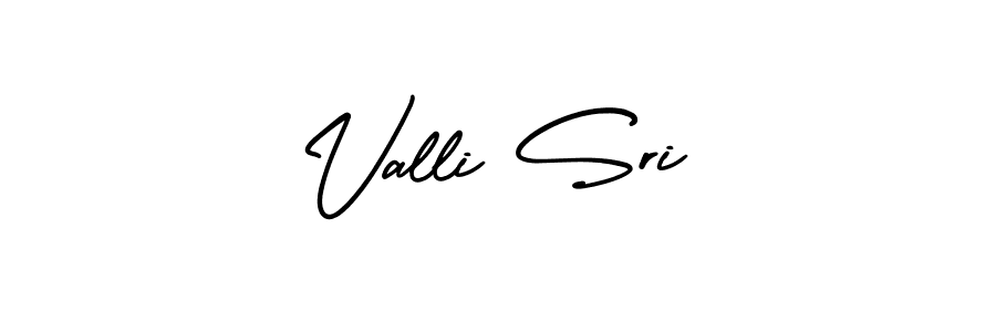 It looks lik you need a new signature style for name Valli Sri. Design unique handwritten (AmerikaSignatureDemo-Regular) signature with our free signature maker in just a few clicks. Valli Sri signature style 3 images and pictures png