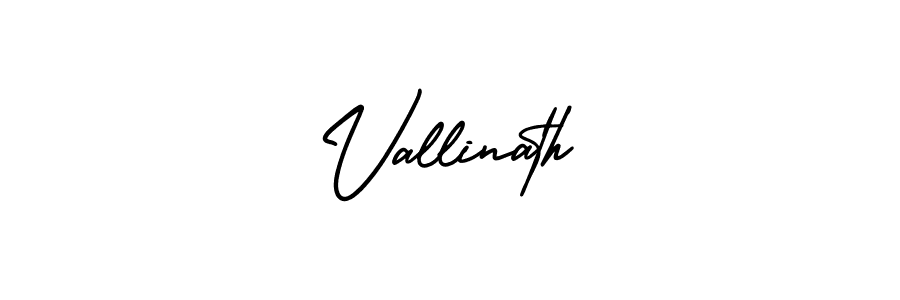 Make a beautiful signature design for name Vallinath. With this signature (AmerikaSignatureDemo-Regular) style, you can create a handwritten signature for free. Vallinath signature style 3 images and pictures png