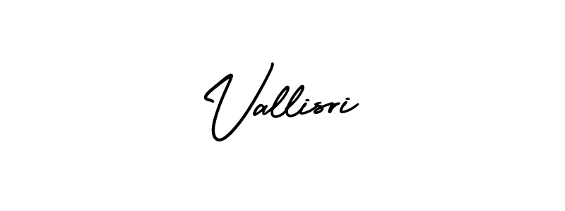 How to make Vallisri name signature. Use AmerikaSignatureDemo-Regular style for creating short signs online. This is the latest handwritten sign. Vallisri signature style 3 images and pictures png