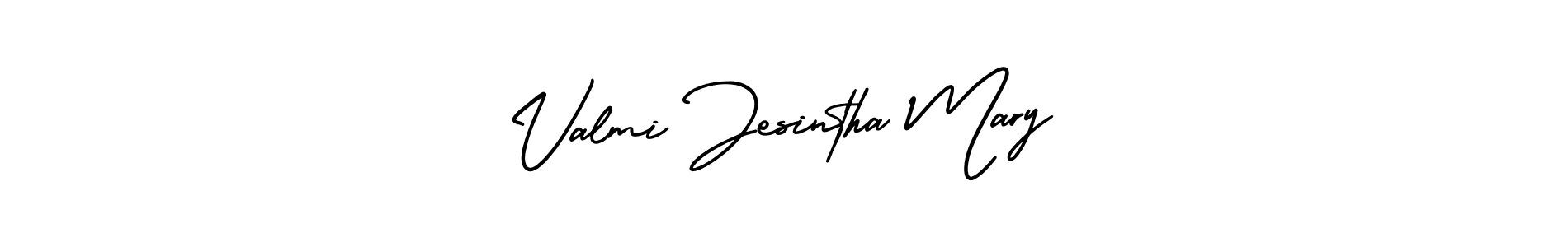 See photos of Valmi Jesintha Mary official signature by Spectra . Check more albums & portfolios. Read reviews & check more about AmerikaSignatureDemo-Regular font. Valmi Jesintha Mary signature style 3 images and pictures png