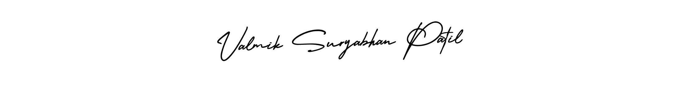 You can use this online signature creator to create a handwritten signature for the name Valmik Suryabhan Patil. This is the best online autograph maker. Valmik Suryabhan Patil signature style 3 images and pictures png