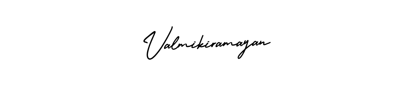 You should practise on your own different ways (AmerikaSignatureDemo-Regular) to write your name (Valmikiramayan) in signature. don't let someone else do it for you. Valmikiramayan signature style 3 images and pictures png