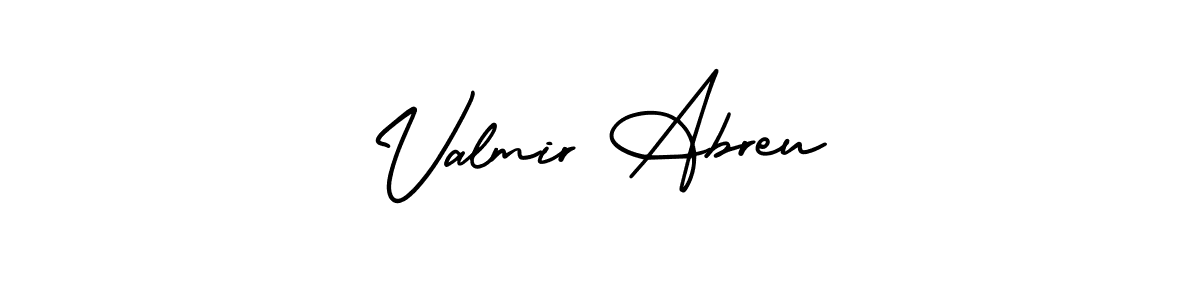 You should practise on your own different ways (AmerikaSignatureDemo-Regular) to write your name (Valmir Abreu) in signature. don't let someone else do it for you. Valmir Abreu signature style 3 images and pictures png