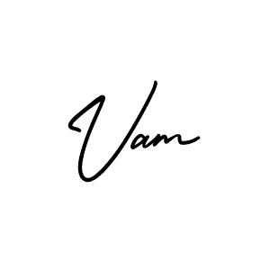Design your own signature with our free online signature maker. With this signature software, you can create a handwritten (AmerikaSignatureDemo-Regular) signature for name Vam. Vam signature style 3 images and pictures png
