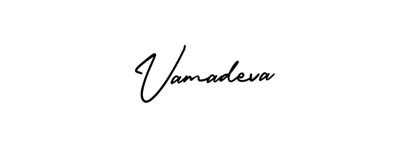 Use a signature maker to create a handwritten signature online. With this signature software, you can design (AmerikaSignatureDemo-Regular) your own signature for name Vamadeva. Vamadeva signature style 3 images and pictures png