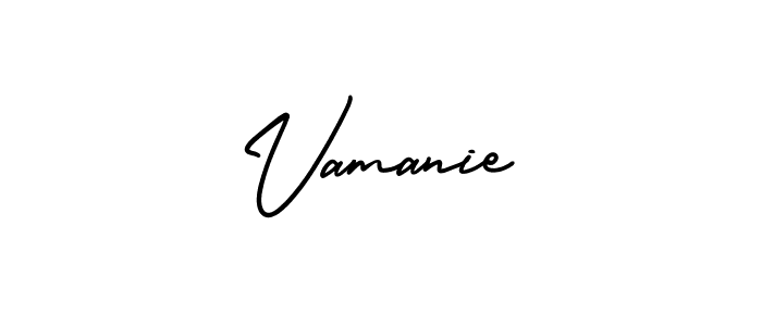 Make a beautiful signature design for name Vamanie. With this signature (AmerikaSignatureDemo-Regular) style, you can create a handwritten signature for free. Vamanie signature style 3 images and pictures png