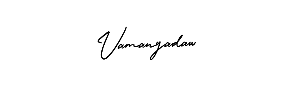 AmerikaSignatureDemo-Regular is a professional signature style that is perfect for those who want to add a touch of class to their signature. It is also a great choice for those who want to make their signature more unique. Get Vamanyadaw name to fancy signature for free. Vamanyadaw signature style 3 images and pictures png