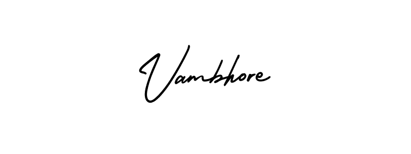 Design your own signature with our free online signature maker. With this signature software, you can create a handwritten (AmerikaSignatureDemo-Regular) signature for name Vambhore. Vambhore signature style 3 images and pictures png