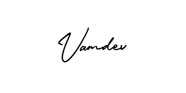 Also we have Vamdev name is the best signature style. Create professional handwritten signature collection using AmerikaSignatureDemo-Regular autograph style. Vamdev signature style 3 images and pictures png