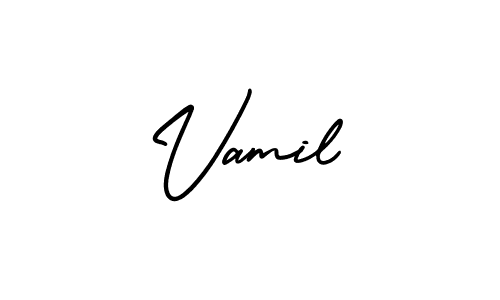 Design your own signature with our free online signature maker. With this signature software, you can create a handwritten (AmerikaSignatureDemo-Regular) signature for name Vamil. Vamil signature style 3 images and pictures png