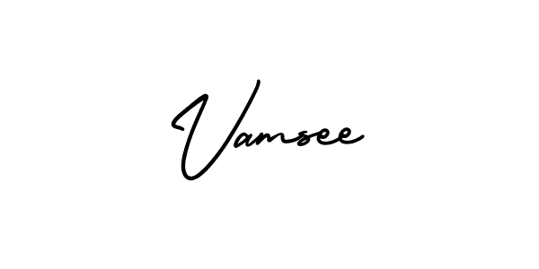 Vamsee stylish signature style. Best Handwritten Sign (AmerikaSignatureDemo-Regular) for my name. Handwritten Signature Collection Ideas for my name Vamsee. Vamsee signature style 3 images and pictures png