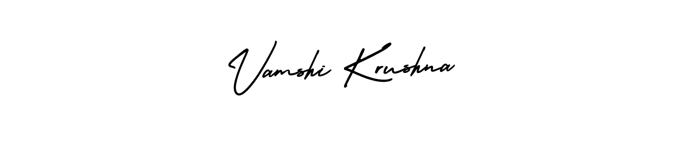 Create a beautiful signature design for name Vamshi Krushna. With this signature (AmerikaSignatureDemo-Regular) fonts, you can make a handwritten signature for free. Vamshi Krushna signature style 3 images and pictures png