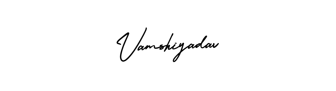 Make a beautiful signature design for name Vamshiyadav. With this signature (AmerikaSignatureDemo-Regular) style, you can create a handwritten signature for free. Vamshiyadav signature style 3 images and pictures png