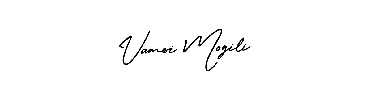 Vamsi Mogili stylish signature style. Best Handwritten Sign (AmerikaSignatureDemo-Regular) for my name. Handwritten Signature Collection Ideas for my name Vamsi Mogili. Vamsi Mogili signature style 3 images and pictures png