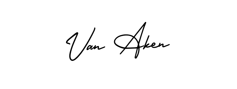 Create a beautiful signature design for name Van Aken. With this signature (AmerikaSignatureDemo-Regular) fonts, you can make a handwritten signature for free. Van Aken signature style 3 images and pictures png