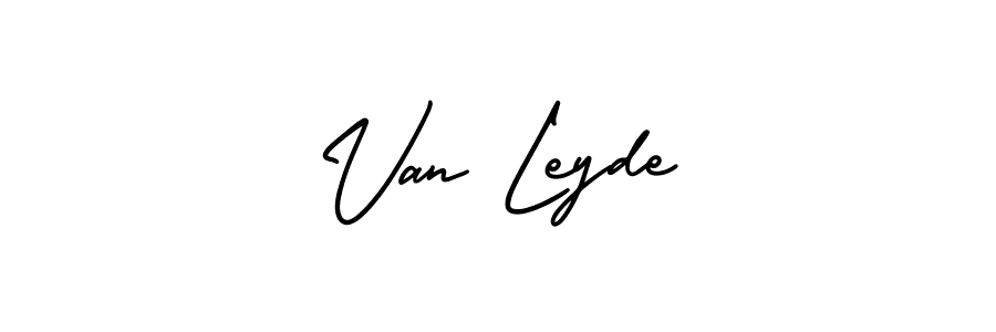Van Leyde stylish signature style. Best Handwritten Sign (AmerikaSignatureDemo-Regular) for my name. Handwritten Signature Collection Ideas for my name Van Leyde. Van Leyde signature style 3 images and pictures png