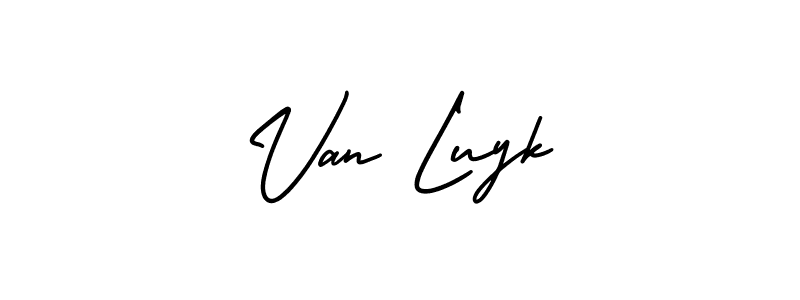 How to make Van Luyk signature? AmerikaSignatureDemo-Regular is a professional autograph style. Create handwritten signature for Van Luyk name. Van Luyk signature style 3 images and pictures png