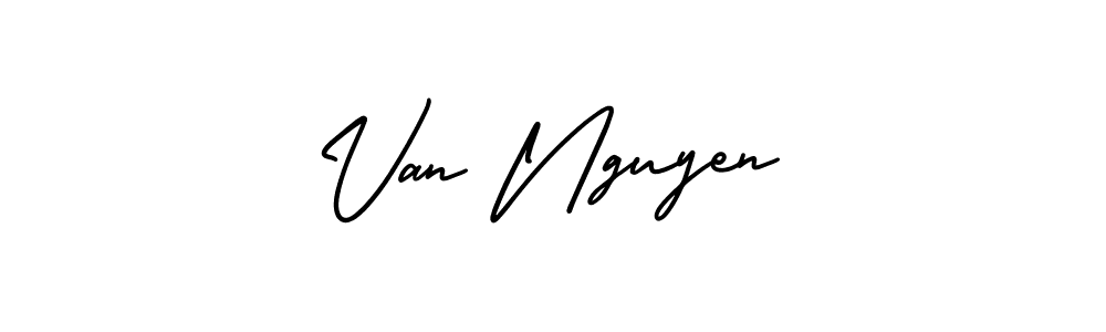 You should practise on your own different ways (AmerikaSignatureDemo-Regular) to write your name (Van Nguyen) in signature. don't let someone else do it for you. Van Nguyen signature style 3 images and pictures png