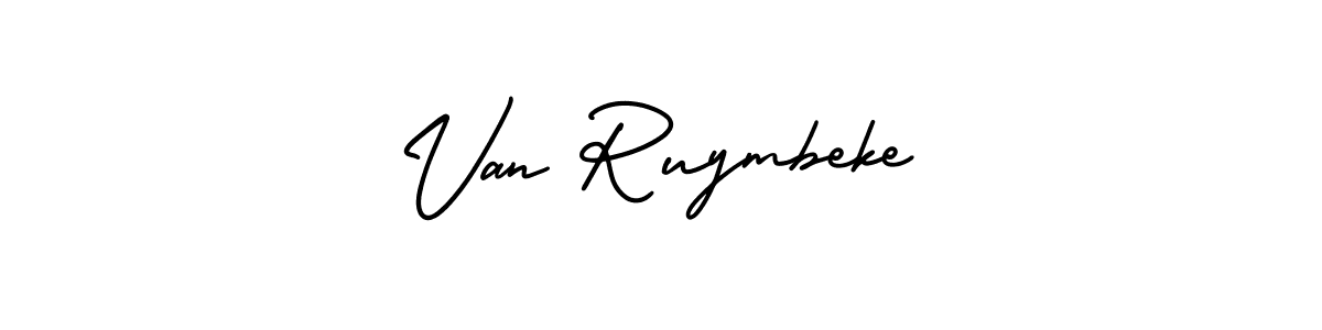 Create a beautiful signature design for name Van Ruymbeke. With this signature (AmerikaSignatureDemo-Regular) fonts, you can make a handwritten signature for free. Van Ruymbeke signature style 3 images and pictures png