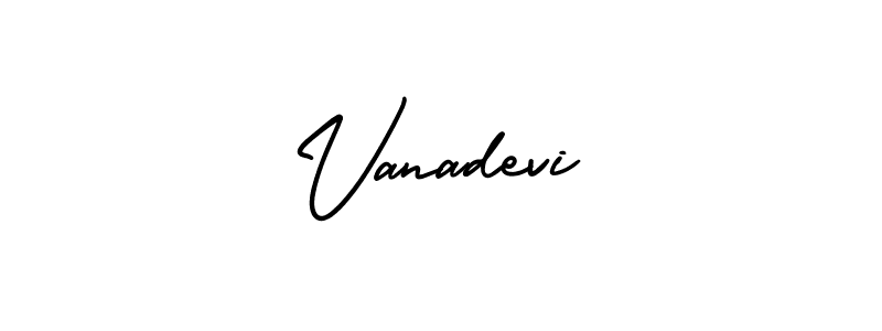 Also we have Vanadevi name is the best signature style. Create professional handwritten signature collection using AmerikaSignatureDemo-Regular autograph style. Vanadevi signature style 3 images and pictures png