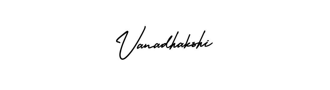 You should practise on your own different ways (AmerikaSignatureDemo-Regular) to write your name (Vanadhakshi) in signature. don't let someone else do it for you. Vanadhakshi signature style 3 images and pictures png