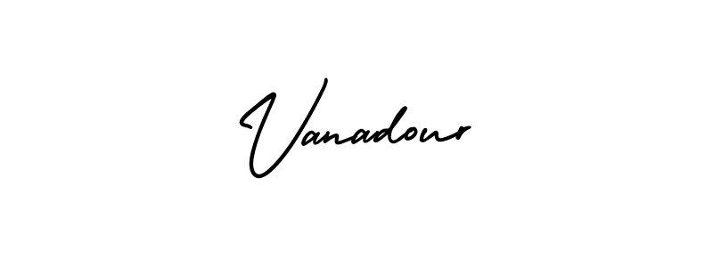 Design your own signature with our free online signature maker. With this signature software, you can create a handwritten (AmerikaSignatureDemo-Regular) signature for name Vanadour. Vanadour signature style 3 images and pictures png