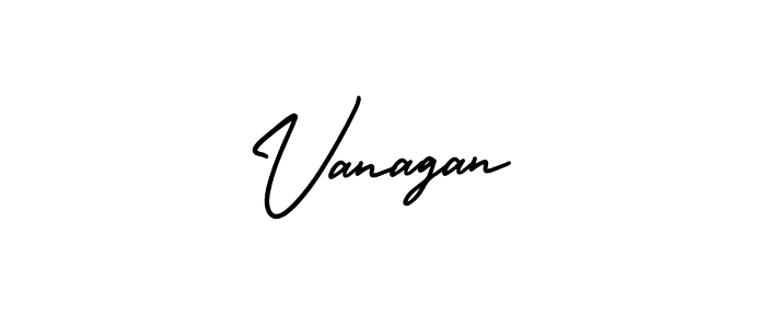 Use a signature maker to create a handwritten signature online. With this signature software, you can design (AmerikaSignatureDemo-Regular) your own signature for name Vanagan. Vanagan signature style 3 images and pictures png