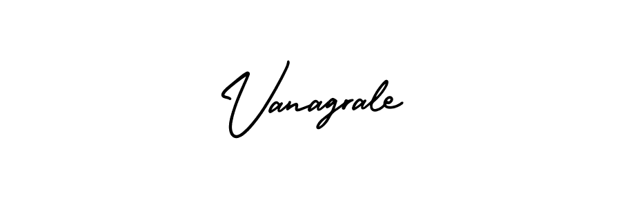 You should practise on your own different ways (AmerikaSignatureDemo-Regular) to write your name (Vanagrale) in signature. don't let someone else do it for you. Vanagrale signature style 3 images and pictures png