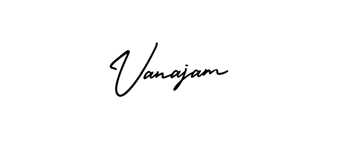 You should practise on your own different ways (AmerikaSignatureDemo-Regular) to write your name (Vanajam) in signature. don't let someone else do it for you. Vanajam signature style 3 images and pictures png