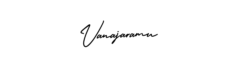 It looks lik you need a new signature style for name Vanajaramu. Design unique handwritten (AmerikaSignatureDemo-Regular) signature with our free signature maker in just a few clicks. Vanajaramu signature style 3 images and pictures png