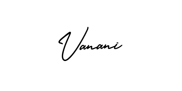 You can use this online signature creator to create a handwritten signature for the name Vanani. This is the best online autograph maker. Vanani signature style 3 images and pictures png