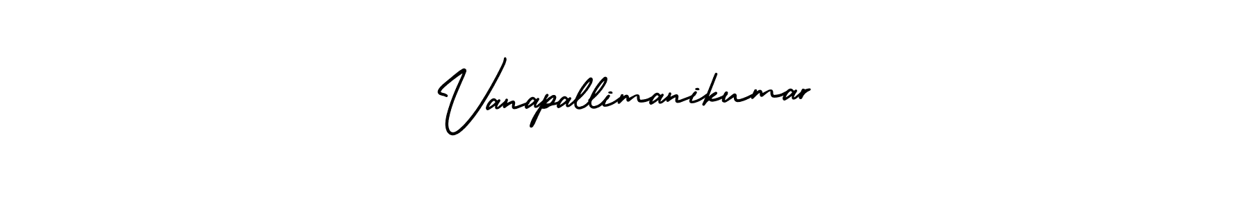 You should practise on your own different ways (AmerikaSignatureDemo-Regular) to write your name (Vanapallimanikumar) in signature. don't let someone else do it for you. Vanapallimanikumar signature style 3 images and pictures png