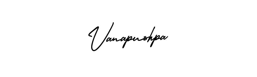 The best way (AmerikaSignatureDemo-Regular) to make a short signature is to pick only two or three words in your name. The name Vanapushpa include a total of six letters. For converting this name. Vanapushpa signature style 3 images and pictures png