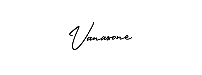 Make a beautiful signature design for name Vanasone. With this signature (AmerikaSignatureDemo-Regular) style, you can create a handwritten signature for free. Vanasone signature style 3 images and pictures png