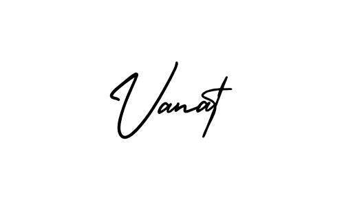 Use a signature maker to create a handwritten signature online. With this signature software, you can design (AmerikaSignatureDemo-Regular) your own signature for name Vanat. Vanat signature style 3 images and pictures png