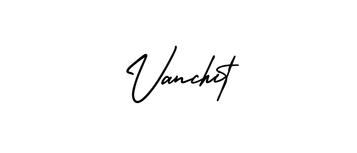 How to make Vanchit name signature. Use AmerikaSignatureDemo-Regular style for creating short signs online. This is the latest handwritten sign. Vanchit signature style 3 images and pictures png