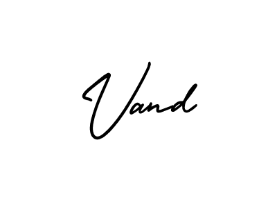 Similarly AmerikaSignatureDemo-Regular is the best handwritten signature design. Signature creator online .You can use it as an online autograph creator for name Vand. Vand signature style 3 images and pictures png