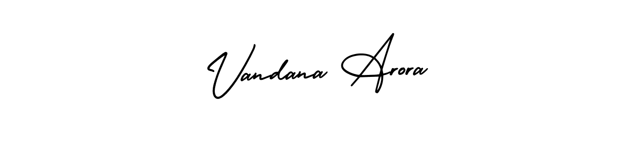 It looks lik you need a new signature style for name Vandana Arora. Design unique handwritten (AmerikaSignatureDemo-Regular) signature with our free signature maker in just a few clicks. Vandana Arora signature style 3 images and pictures png