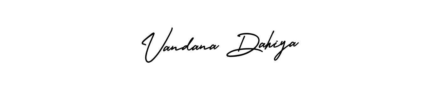 Also You can easily find your signature by using the search form. We will create Vandana Dahiya name handwritten signature images for you free of cost using AmerikaSignatureDemo-Regular sign style. Vandana Dahiya signature style 3 images and pictures png
