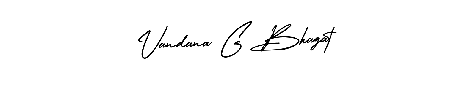 How to make Vandana G Bhagat name signature. Use AmerikaSignatureDemo-Regular style for creating short signs online. This is the latest handwritten sign. Vandana G Bhagat signature style 3 images and pictures png